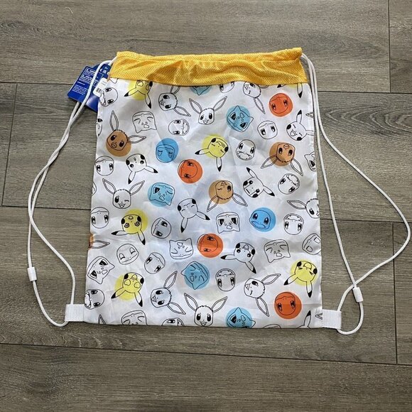 BUILD a Bear Pokemon Bag Backpack String Carrier Bab New Nwt Pikachu Charmander. - Picture 3 of 3